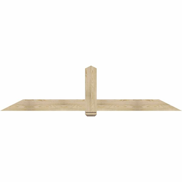 Ekena Millwork Eugene Rough Sawn Timber Gable Bracket, Douglas Fir, 96"W x 24"H x 4"D x 6"F, 6/12 Pitch GBW096X24X0406EUG00RDF - main